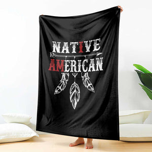 I Am Native American Throw Blanket Indigenous Pride Vintage Dreamcatcher Arrow TS11 Print Your Wear