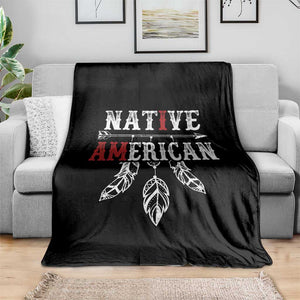 I Am Native American Throw Blanket Indigenous Pride Vintage Dreamcatcher Arrow TS11 Print Your Wear