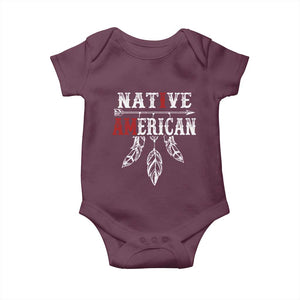I Am Native American Baby Onesie Indigenous Pride Vintage Dreamcatcher Arrow TS11 Maroon Print Your Wear