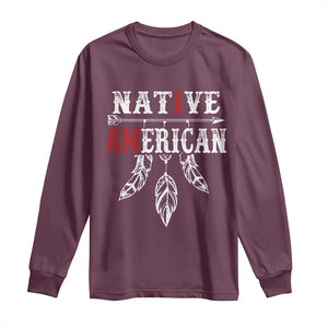 I Am Native American Long Sleeve Shirt Indigenous Pride Vintage Dreamcatcher Arrow TS11 Maroon Print Your Wear