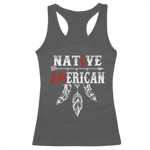 I Am Native American Racerback Tank Top Indigenous Pride Vintage Dreamcatcher Arrow TS11 Dark Heather Print Your Wear