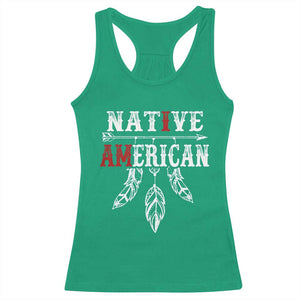 I Am Native American Racerback Tank Top Indigenous Pride Vintage Dreamcatcher Arrow TS11 Irish Green Print Your Wear