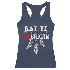 I Am Native American Racerback Tank Top Indigenous Pride Vintage Dreamcatcher Arrow TS11 Navy Print Your Wear