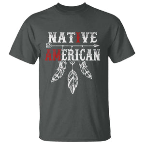 I Am Native American T Shirt Indigenous Pride Vintage Dreamcatcher Arrow TS11 Dark Heather Print Your Wear