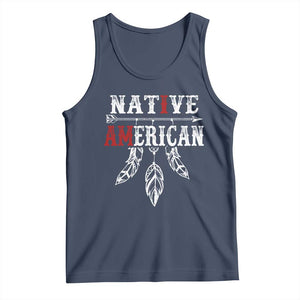 I Am Native American Tank Top Indigenous Pride Vintage Dreamcatcher Arrow TS11 Navy Print Your Wear