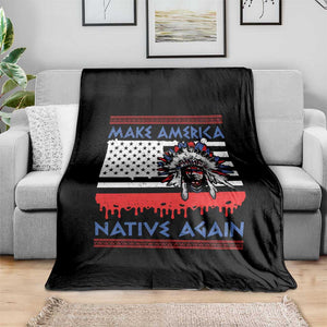 Make America Native Again Throw Blanket Native Indian Pride USA Flag TS11 Print Your Wear