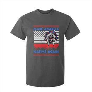 Make America Native Again T Shirt For Kid Native Indian Pride USA Flag TS11 Dark Heather Print Your Wear