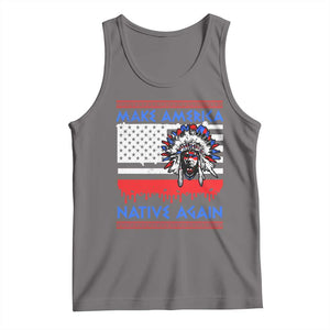 Make America Native Again Tank Top Native Indian Pride USA Flag TS11 Deep Heather Print Your Wear
