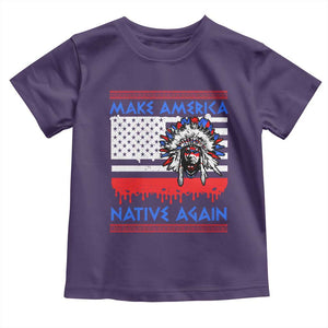 Make America Native Again Toddler T Shirt Native Indian Pride USA Flag TS11 Purple Print Your Wear