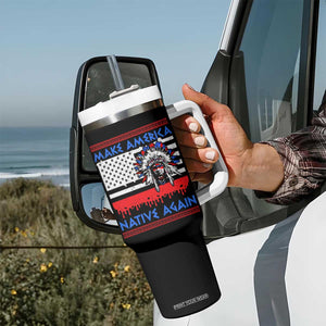 Make America Native Again Tumbler With Handle Native Indian Pride USA Flag TS11 Print Your Wear