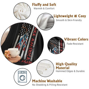 Make America Native Again Throw Blanket Indigenous Peoples Day USA Flag TS11 Print Your Wear