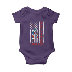 Make America Native Again Baby Onesie Indigenous Peoples Day USA Flag TS11 Purple Print Your Wear