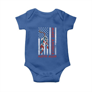 Make America Native Again Baby Onesie Indigenous Peoples Day USA Flag TS11 Royal Blue Print Your Wear