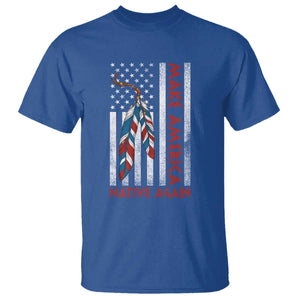 Make America Native Again T Shirt Indigenous Peoples Day USA Flag TS11 Royal Blue Print Your Wear