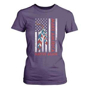 Make America Native Again T Shirt For Women Indigenous Peoples Day USA Flag TS11 Purple Print Your Wear