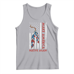 Make America Native Again Tank Top Indigenous Peoples Day USA Flag TS11 Athletic Heather Print Your Wear