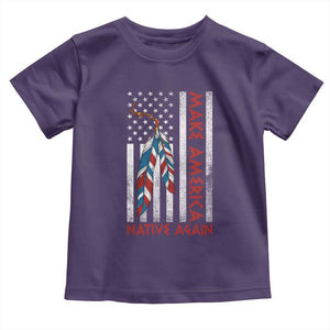 Make America Native Again Toddler T Shirt Indigenous Peoples Day USA Flag TS11 Purple Print Your Wear