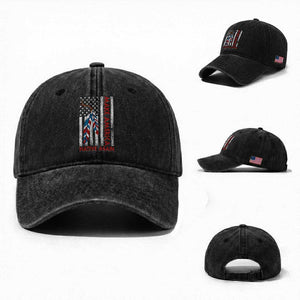 Make America Native Again Washed Cotton Baseball Cap Indigenous Peoples Day USA Flag