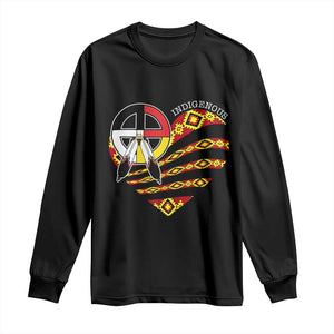 Indigenous Pride Native American Medicine Wheel Long Sleeve Shirt TS11 Black Print Your Wear