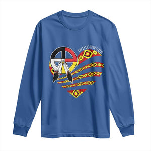 Indigenous Pride Native American Medicine Wheel Long Sleeve Shirt TS11 Royal Blue Print Your Wear
