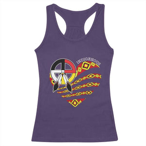 Indigenous Pride Native American Medicine Wheel Racerback Tank Top TS11 Purple Print Your Wear