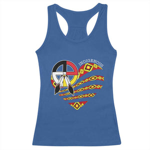 Indigenous Pride Native American Medicine Wheel Racerback Tank Top TS11 Royal Blue Print Your Wear