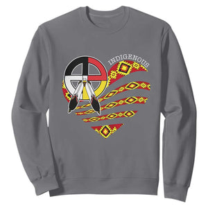 Indigenous Pride Native American Medicine Wheel Sweatshirt TS11 Charcoal Print Your Wear