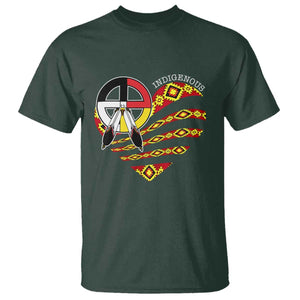 Indigenous Pride Native American Medicine Wheel T Shirt TS11 Dark Forest Green Print Your Wear