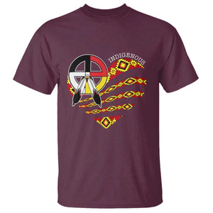 Indigenous Pride Native American Medicine Wheel T Shirt TS11 Maroon Print Your Wear