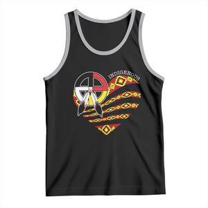 Indigenous Pride Native American Medicine Wheel Tank Top TS11 Black Athletic Heather Print Your Wear