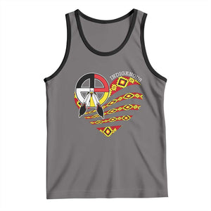Indigenous Pride Native American Medicine Wheel Tank Top TS11 Deep Heather Black Print Your Wear