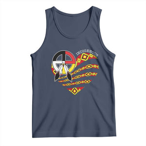 Indigenous Pride Native American Medicine Wheel Tank Top TS11 Navy Print Your Wear