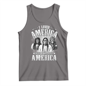I Loved America Before It Was Called America Tank Top Native American TS11 Deep Heather Print Your Wear