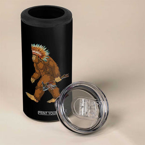 Funny Bigfoot American Indian Native Sasquatch Tomahawk 4 in 1 Can Cooler Tumbler TS11 Print Your Wear
