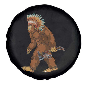Funny Bigfoot American Indian Native Sasquatch Tomahawk Spare Tire Cover TS11 Print Your Wear