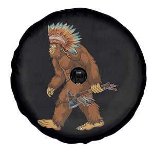 Funny Bigfoot American Indian Native Sasquatch Tomahawk Spare Tire Cover TS11 Print Your Wear