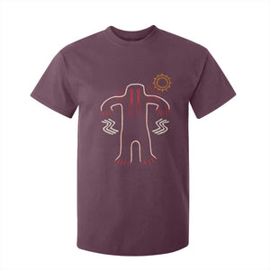 Native American Bigfoot Sasquatch Petroglyph Cave Art T Shirt For Kid TS11 Maroon Print Your Wear
