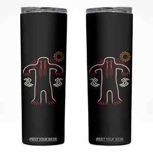 Native American Bigfoot Sasquatch Petroglyph Cave Art Skinny Tumbler TS11 Black Print Your Wear