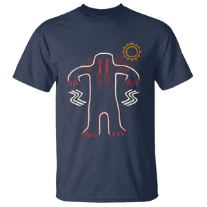 Native American Bigfoot Sasquatch Petroglyph Cave Art T Shirt TS11 Navy Print Your Wear