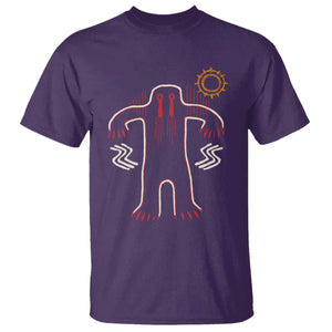 Native American Bigfoot Sasquatch Petroglyph Cave Art T Shirt TS11 Purple Print Your Wear