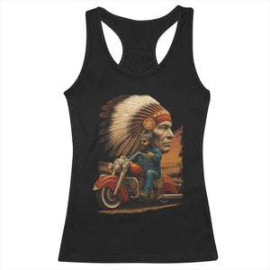 Indian American Rider Racerback Tank Top Vintage Native American Motorcycle TS11 Black Print Your Wear