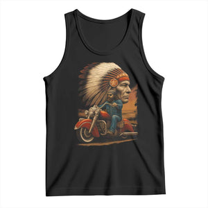Indian American Rider Tank Top Vintage Native American Motorcycle TS11 Black Print Your Wear
