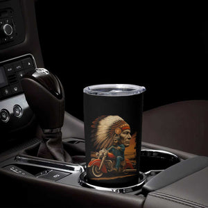 Indian American Rider Tumbler Cup Vintage Native American Motorcycle TS11 Print Your Wear