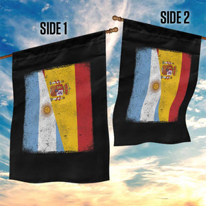 Spain Argentina Half Flag Spanish Argentinian Roots Garden Flag