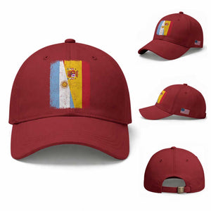 Spain Argentina Half Flag Spanish Argentinian Roots Baseball Cap