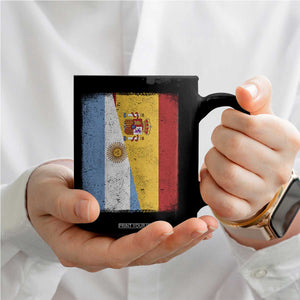 Spain Argentina Half Flag Spanish Argentinian Roots Coffee Mug