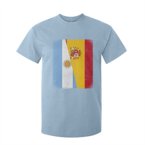 Spain Argentina Half Flag Spanish Argentinian Roots T Shirt For Kid