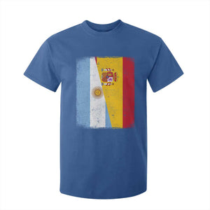 Spain Argentina Half Flag Spanish Argentinian Roots T Shirt For Kid