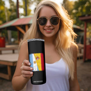 Spain Argentina Half Flag Spanish Argentinian Roots Skinny Tumbler