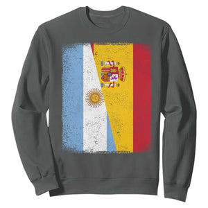 Spain Argentina Half Flag Spanish Argentinian Roots Sweatshirt